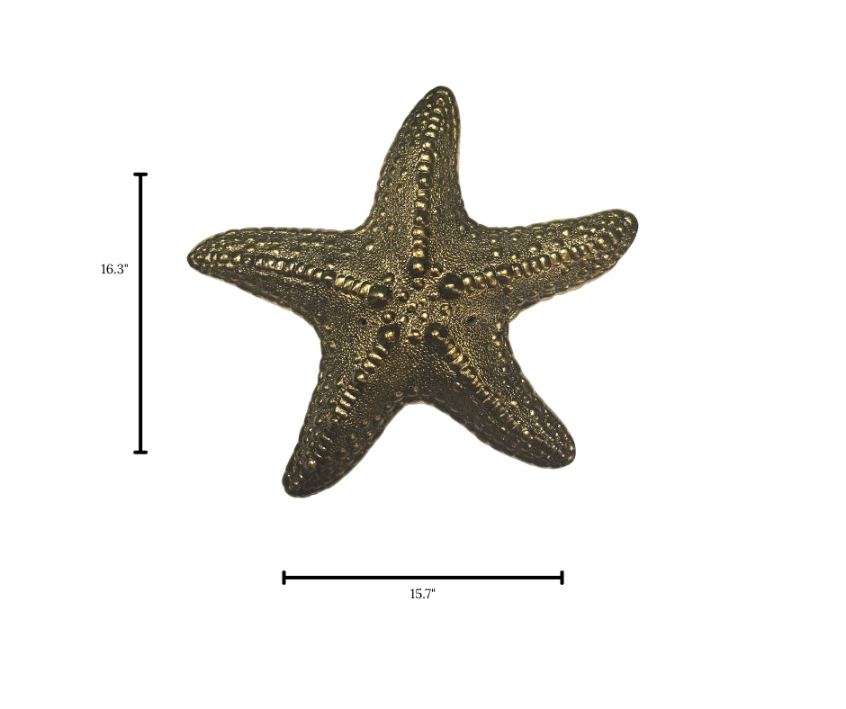 Wall Mounted Starfish in Epoxy Resin with Metallic Finish