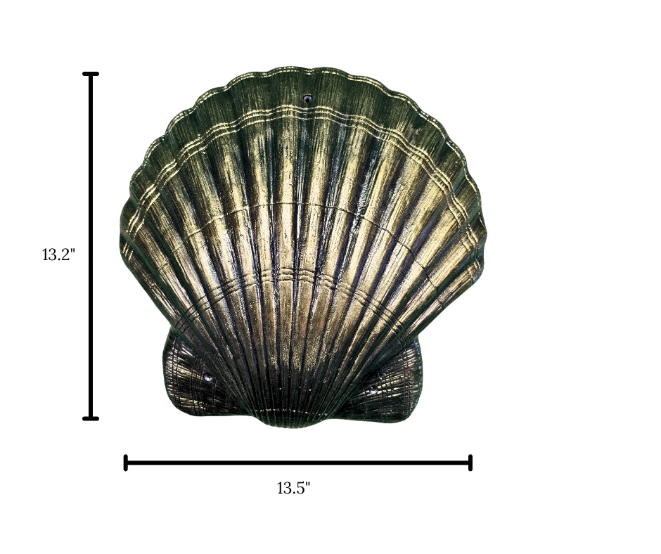 Wall Mounted Shell in Epoxy Resin – Metallic Finish