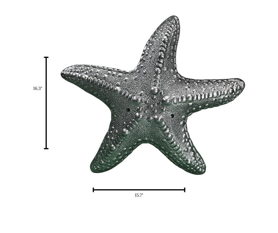 Wall Mounted Starfish in Epoxy Resin with Metallic Finish