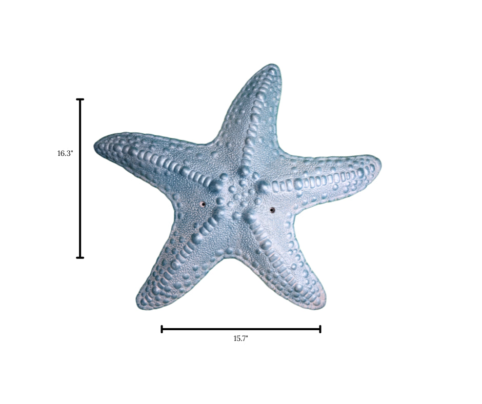 Wall Mounted Starfish in Epoxy Resin with Metallic Finish