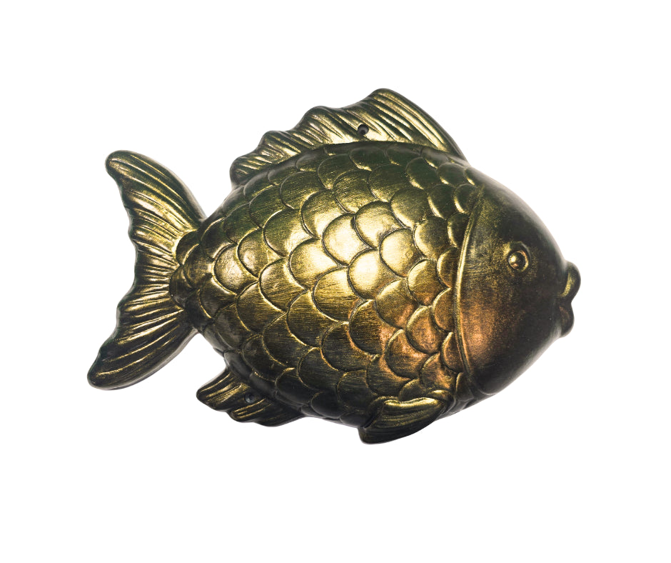Wall Fish Sculpture in Epoxy Resin – Metallic Finish