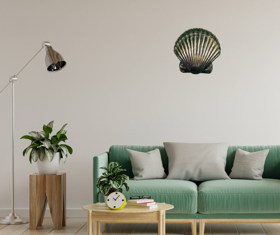 Wall Mounted Shell in Epoxy Resin – Metallic Finish