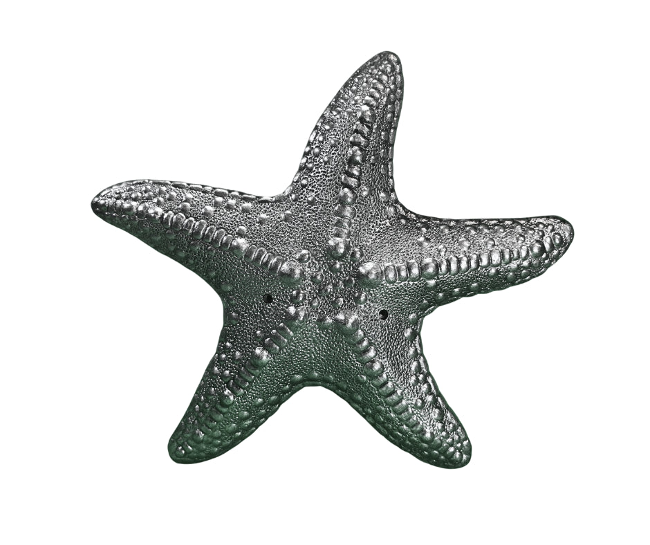 Wall Mounted Starfish in Epoxy Resin with Metallic Finish