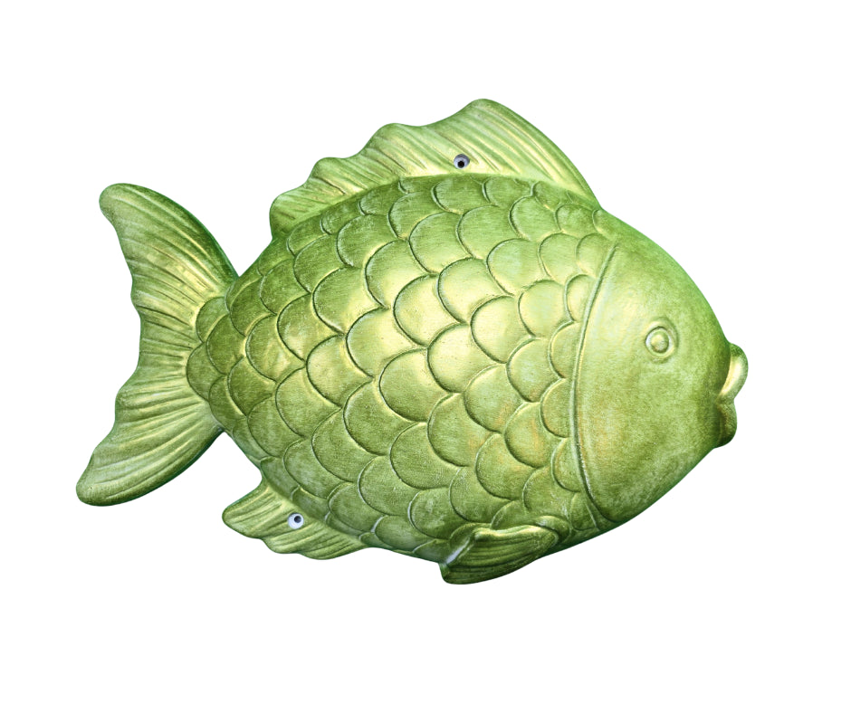 Wall Fish Sculpture in Epoxy Resin – Metallic Finish