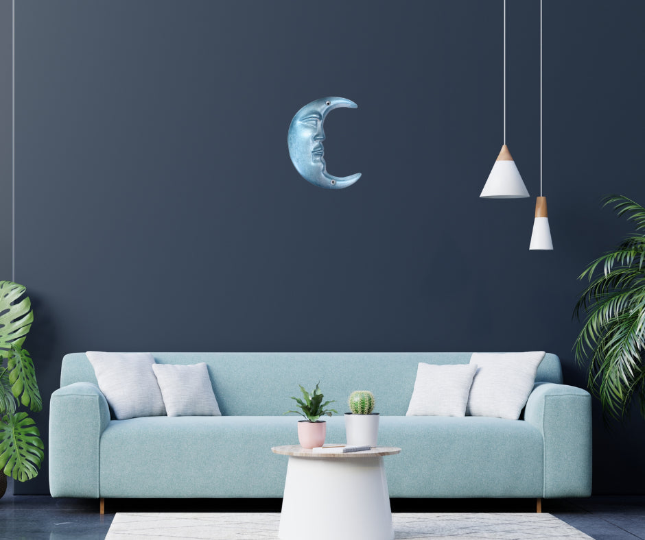 Luna Decorativa de Resina Epoxica