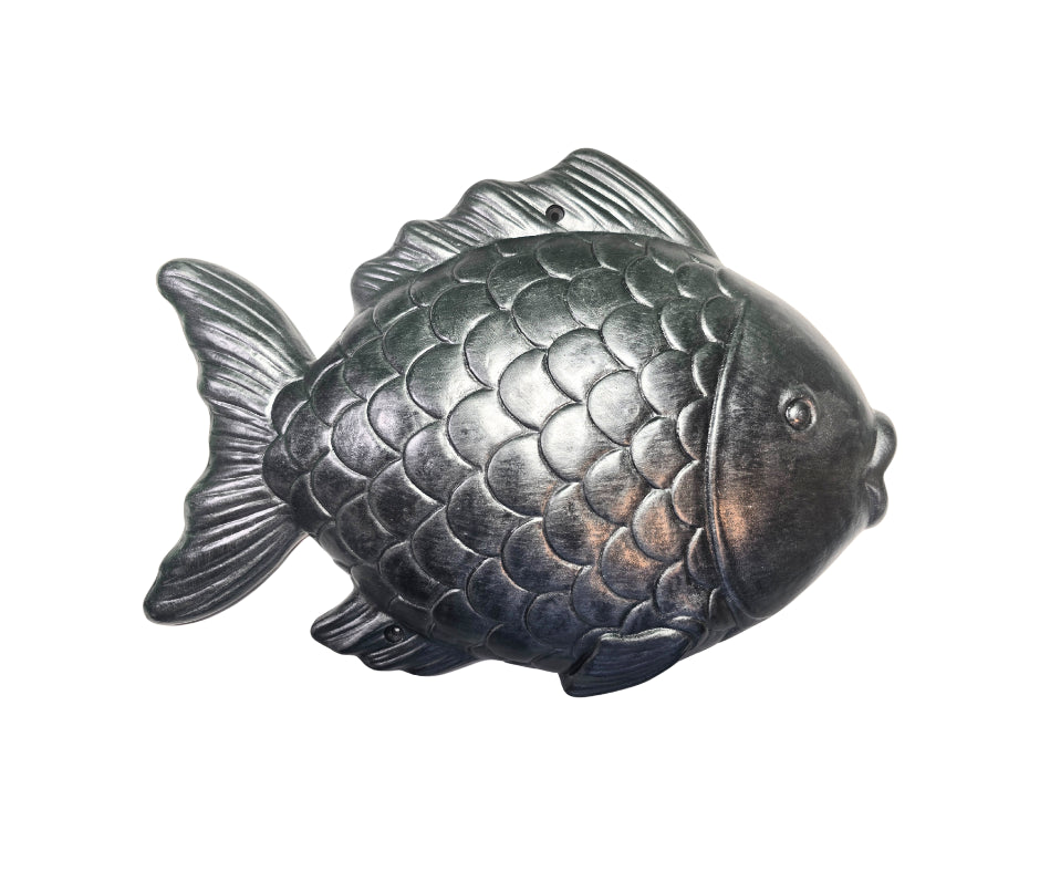 Wall Fish Sculpture in Epoxy Resin – Metallic Finish