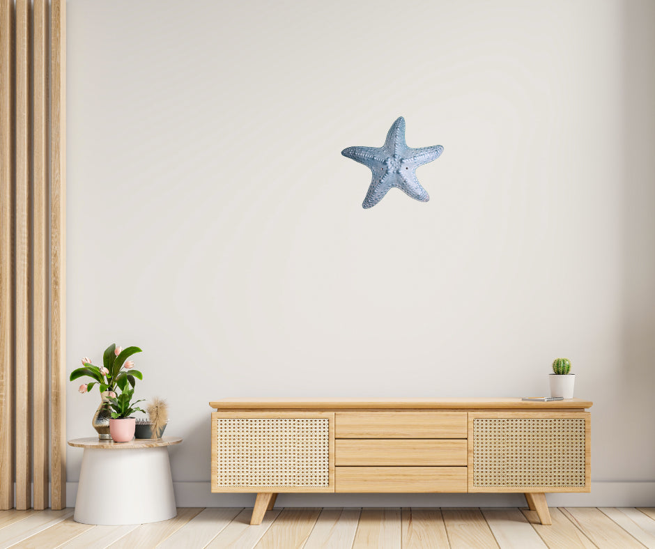 Wall Mounted Starfish in Epoxy Resin with Metallic Finish
