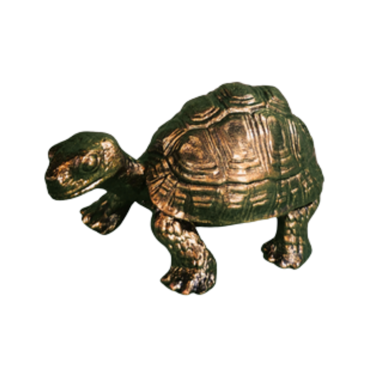 Small Turtle Figurine in Epoxy Resin with Metallic Finish Wholesale
