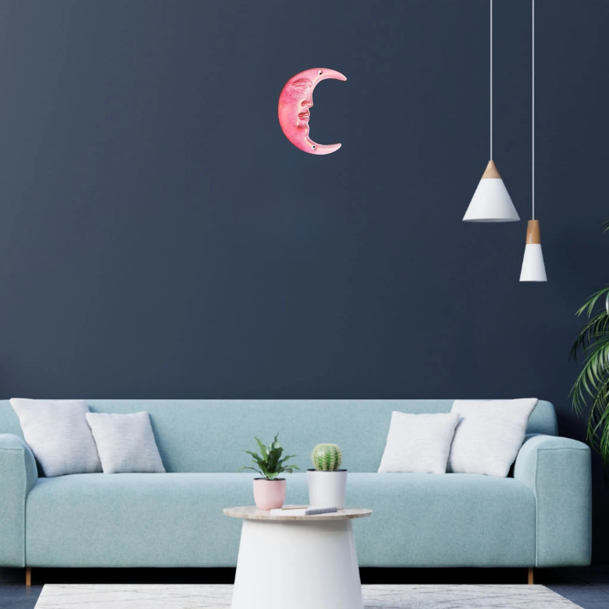 Luna Decorativa de Resina Epoxica