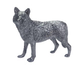 Wolf Statue in Epoxy Resin with Metallic Finish