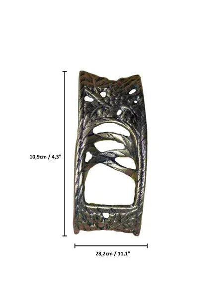 Aluminum Bottle Holder - front measurements