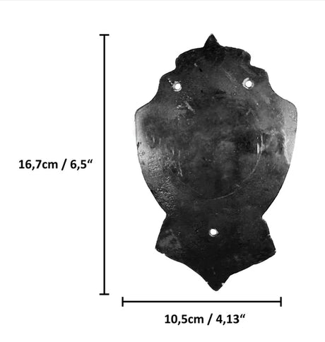Aluminum lion door knocker #2 front measurement
