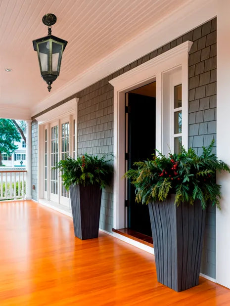 Colonial Ceiling Lantern with Aluminum Finishes