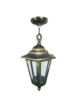 Colonial Ceiling Lantern with Aluminum Finishes HD