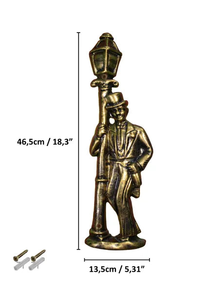 Drunk Man Leaning On a Lantern - Made of Aluminum - measurements