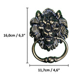 Lion Door Knocker in Aluminum #1 front measurement