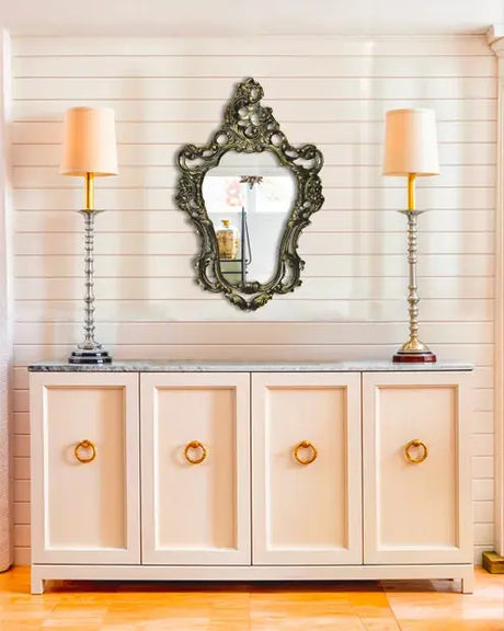 "Louis XV" Small Aluminum Mirror