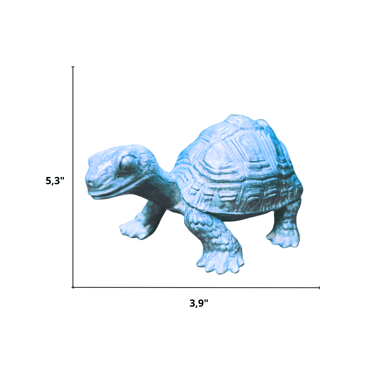 Small Turtle Figurine in Epoxy Resin with Metallic Finish Wholesale