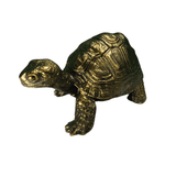 Small Turtle Figurine in Epoxy Resin with Metallic Finish