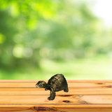 Small Turtle Figurine in Epoxy Resin with Metallic Finish